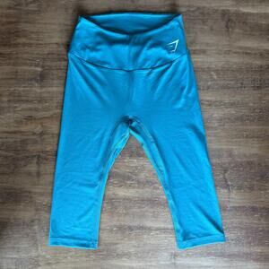 Gymshark Women’s Medium Training Cropped Capri Leggings - Teal - Workout Active